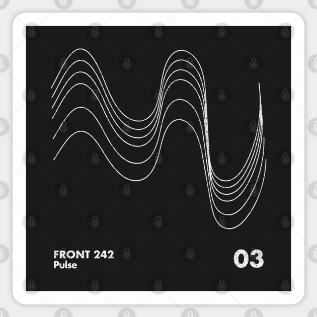 Front 242 / Pulse / Minimalist Graphic Artwork Design Sticker by saudade
